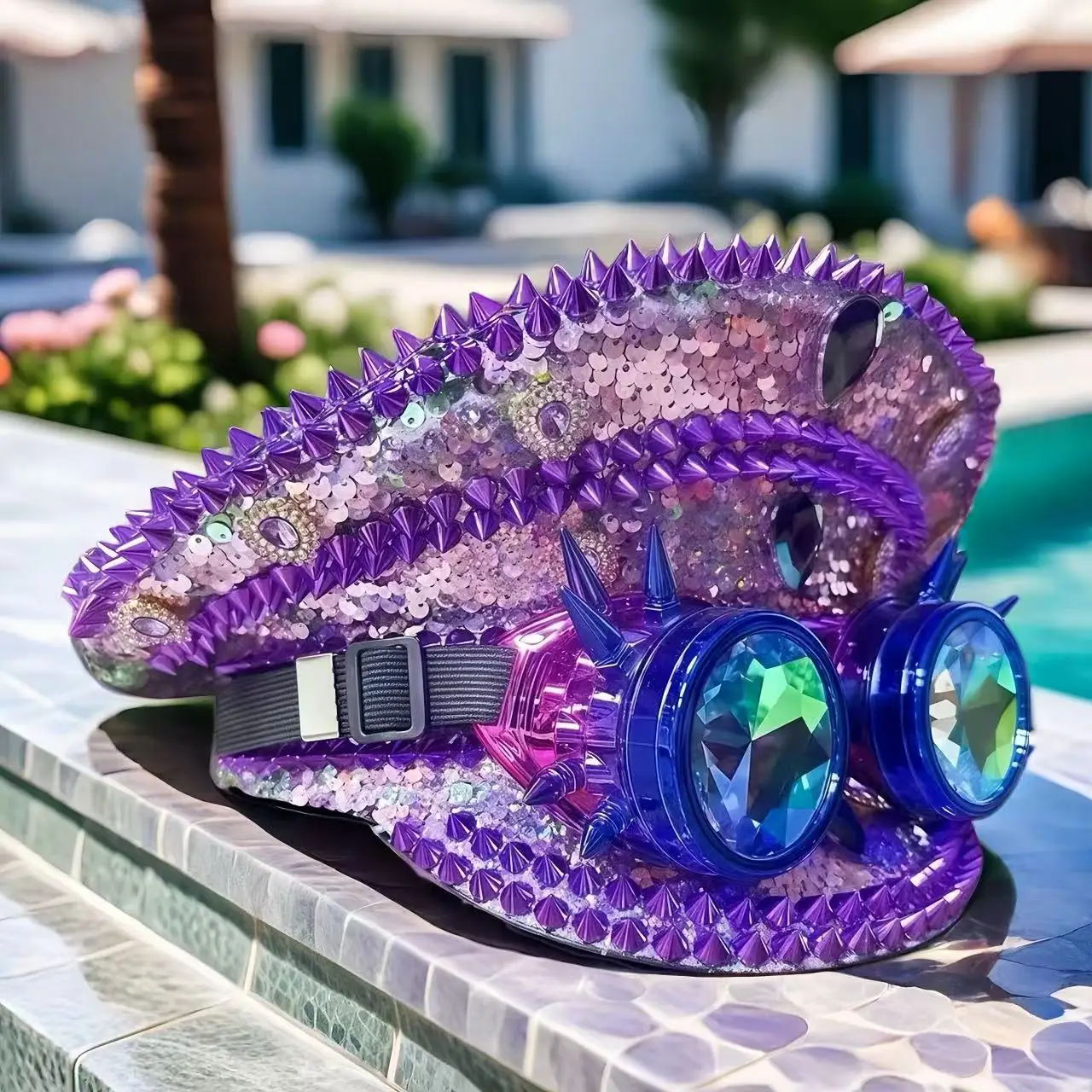 

Шляпа капитана в стиле стимпанк со стразами для Марди Гра, карнавала, рейв-фестивалей, аксессуары и праздничная шляпа для женщин и мужчин