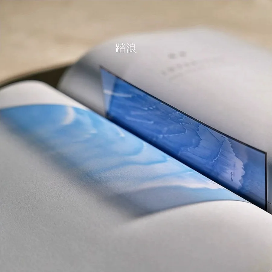 Unique Blue Sea Film Bookmark Featuring Stunning Sunrise Sunset Scenes, Translucent Bookmarker with Vibrant Colors