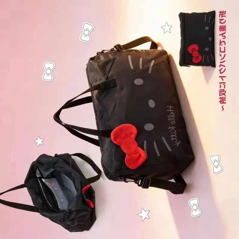 

Travel Duffel Bag Large Capacity Portable Foldable Pompom Purin Design with Hello Kitty Cinnamoroll My Melody Kuromi Patterns