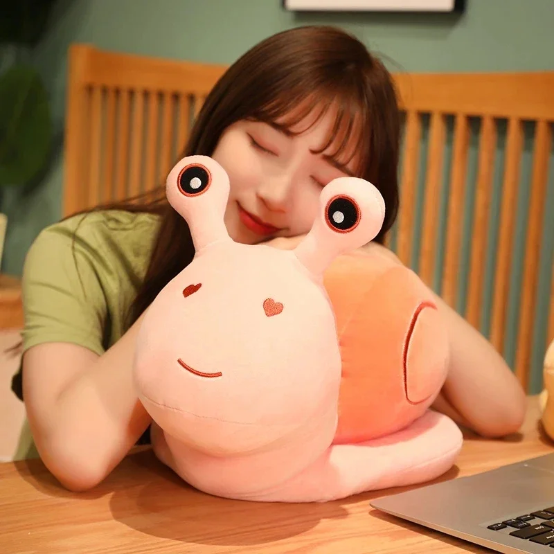 25cm Cartoon Snails Plush Toys Lovely Animal Pillow Stuffed Soft Kawaii Snail Dolls Sofa Cushion Cute Birthday Gift for Girls