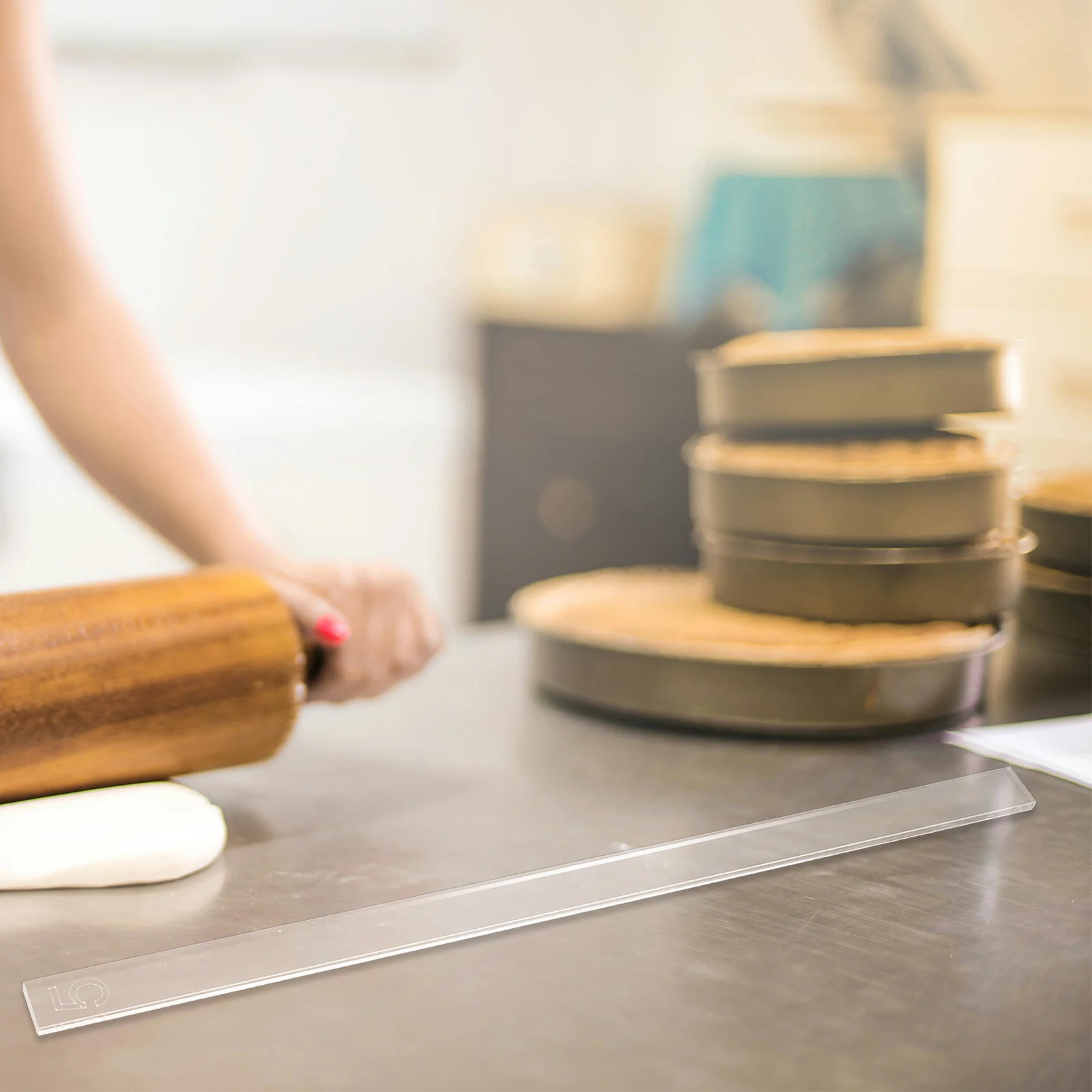 

2Pcs Acrylic Cookie Thickness Ruler Accurate Measurement DIY Fondant Icing Butter Cookie Leveler Baking Tool Small Kitchen