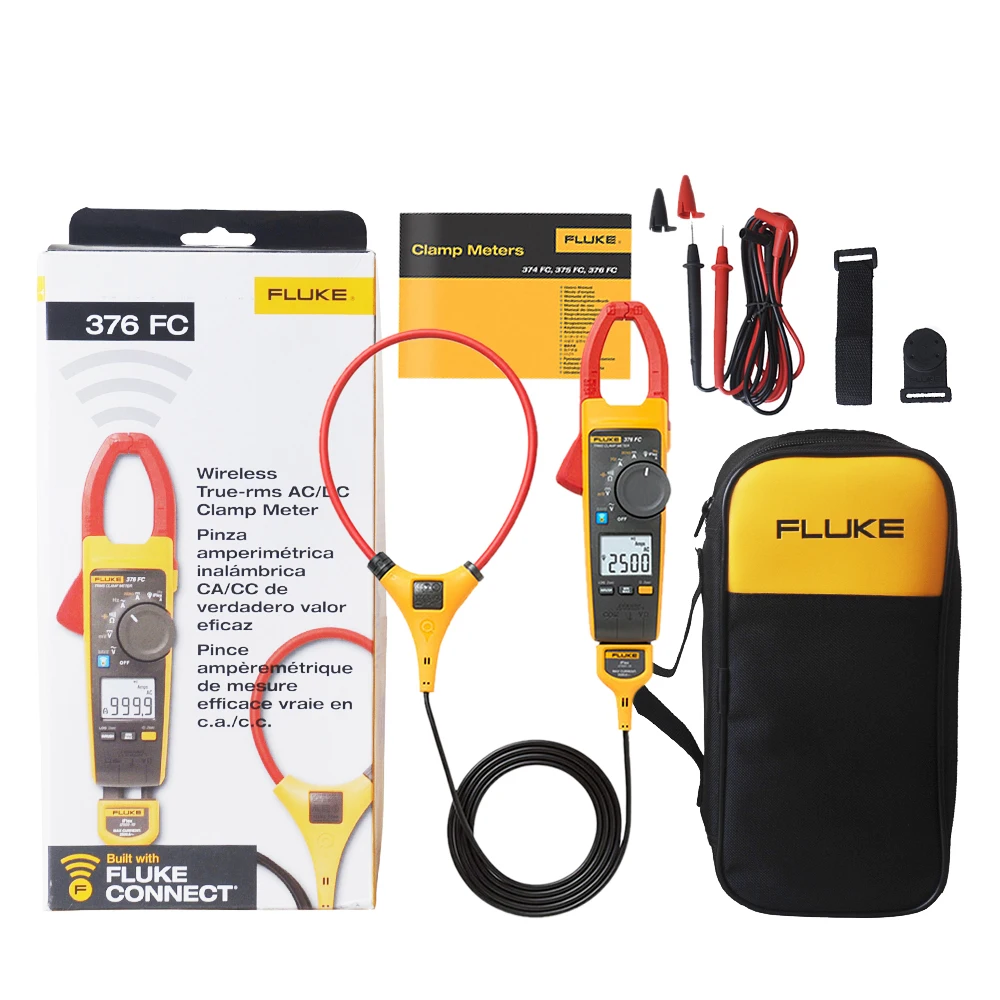 Fluke 376 FC True-RMS Clamp Meter with iFlex AC DC Current Voltage Voltmeter Ammeter Pliers Professional Wireless Test Tools