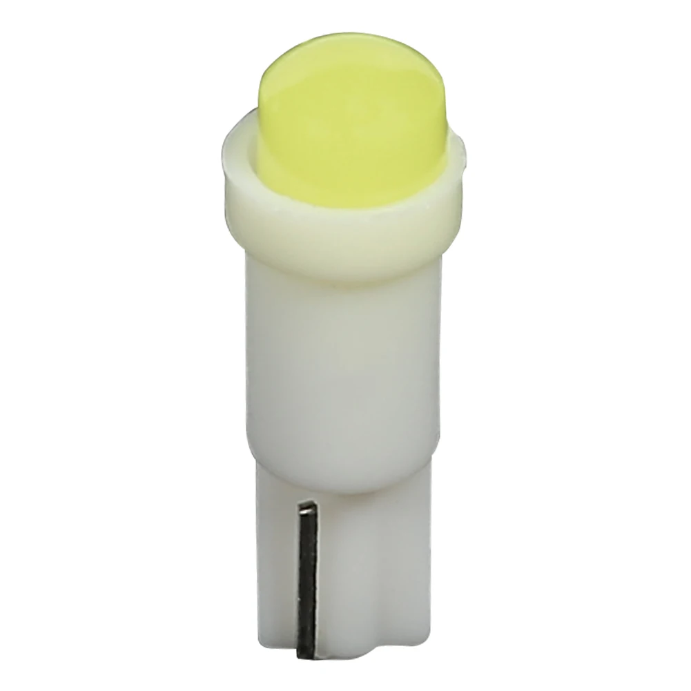 

10pcs T5 3D COB LED Car Instrument Cluster Lamp Indicator Reading Light Bulbs Color Temperature 6,000K Brightness 120LM