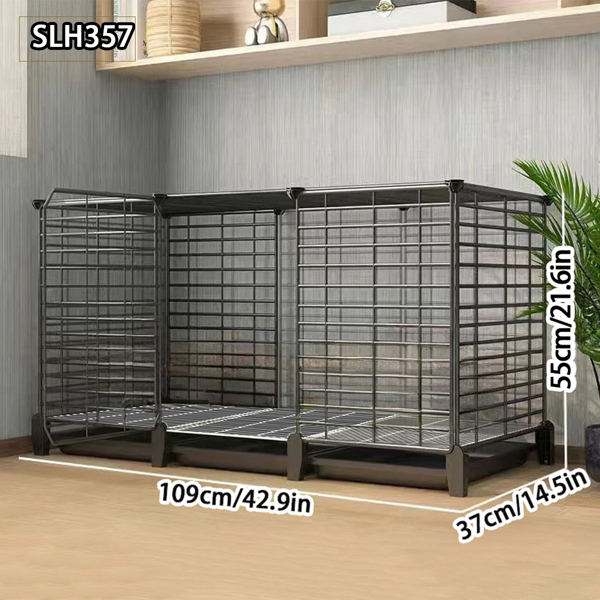 قفص أرنب داخلي كبير مع مرحاض وتنظيف النفايات التلقائي للاستخدام المنزلي، ومناسب أيضًا لخنازير غينيا والحيوانات الصغيرة الأخرى #5