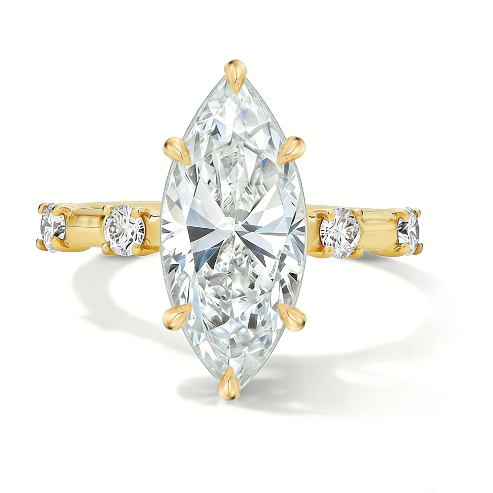 MUSHAN Luxury 925 Sterling Silver Jewelry Factor 1/2 Carat Diamond Ring Horse s925 Sterling Silver Diamond Ring Cross Border