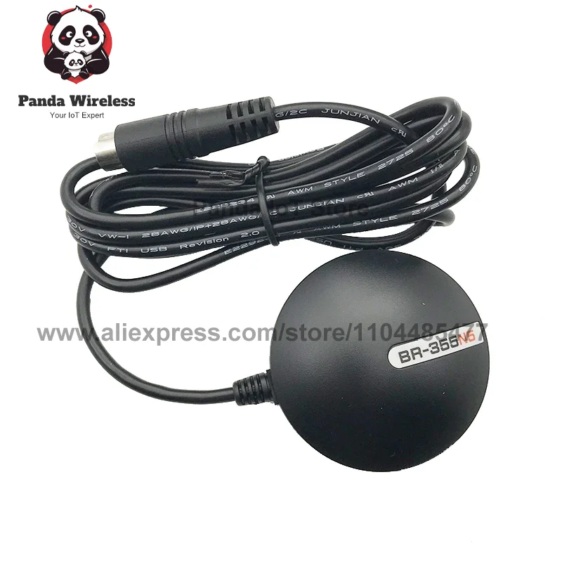 1PCS BR-355N5 Cable GPS Receiver-GlobalSat G-Mouse PS2 Interface Magnetic High-Precision Navigatio RS232 GNSS Replaces BR355S4