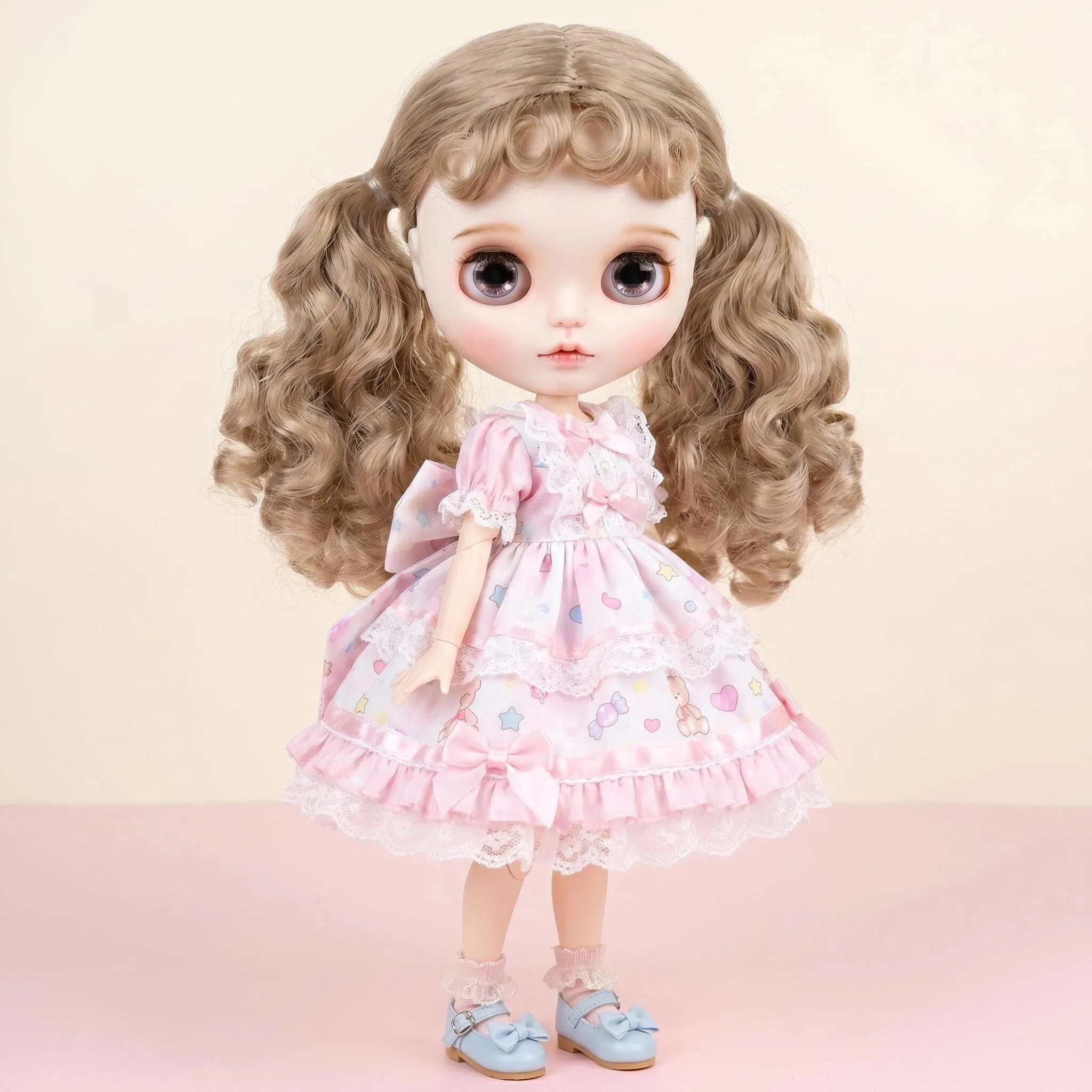 

JD724 All Sizes Long Double Noodle Roll Pony Doll Wigs Cheap Lati YOSD MSD SD Hair Wholesale BJD Synthetic Mohair Accessories