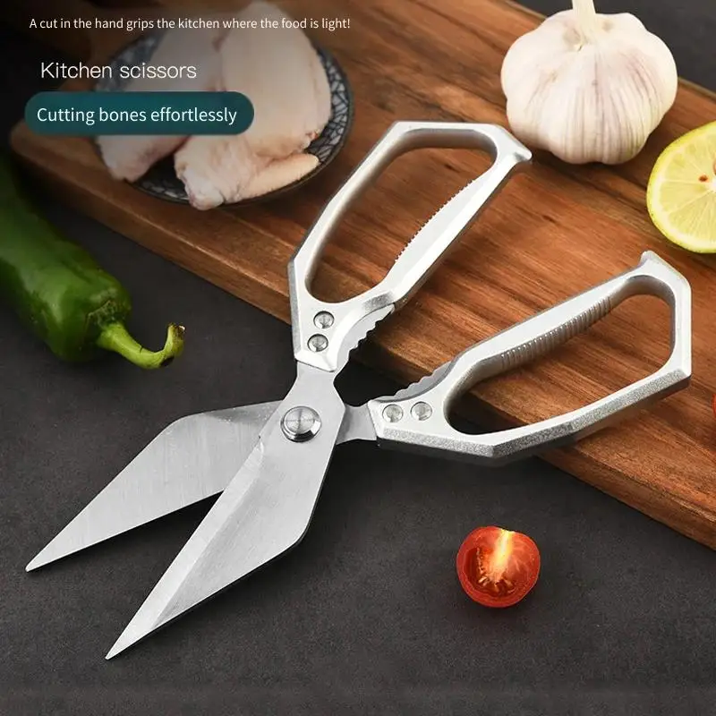 

Heavy-Duty Multi-Function Kitchen Scissors - Professional Stainless Steel Shears Specialized for Chicken Bones & Poultry