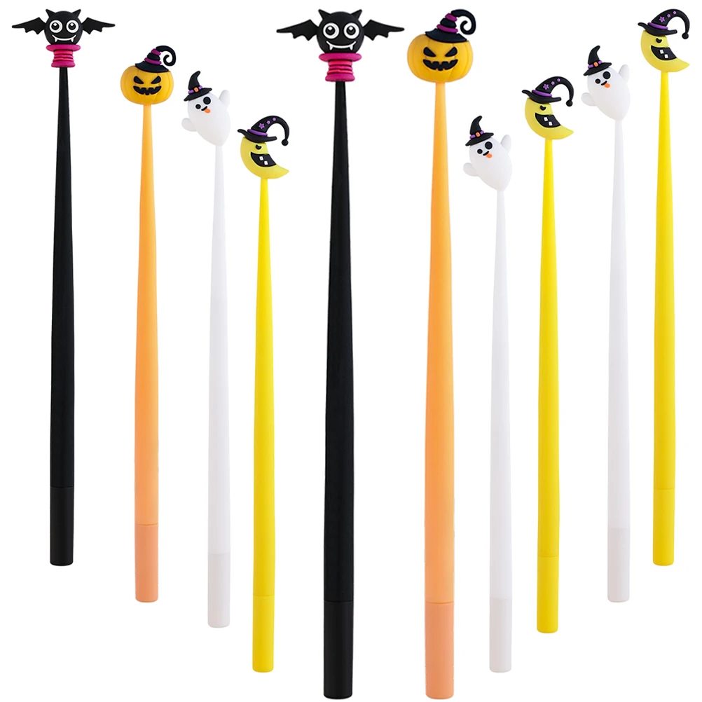 

10 Pcs Silicone Pen Writing Nice Pens for Cartoon Gel Ink Portable Office Cute Silica Lovely Shaped
