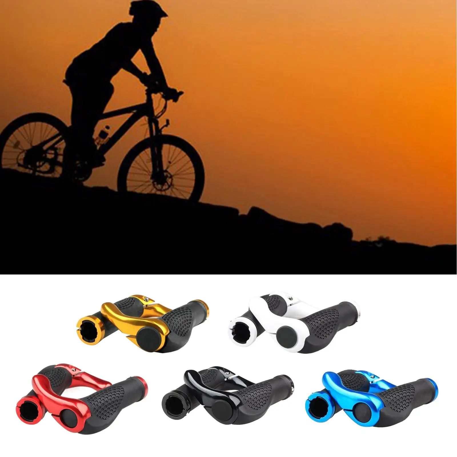 زوج واحد من مقابض مقود الدراجة المريحة الواقية الجديدة لركوب الدراجات الجبلية