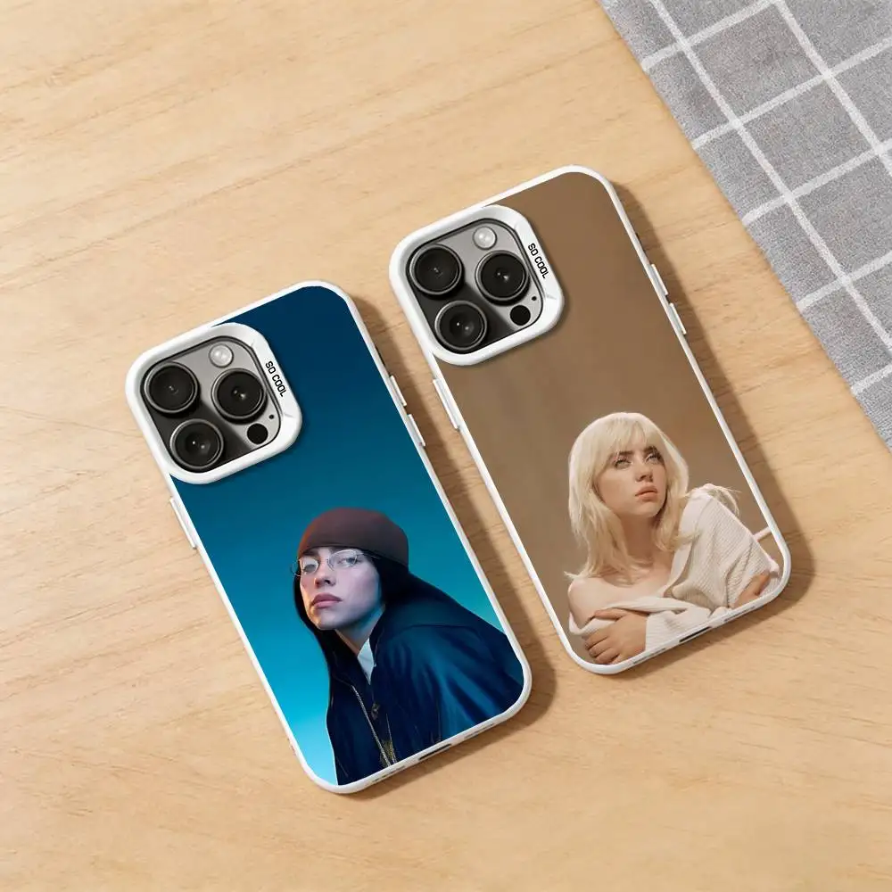 

B-Billie E-Eilish Phone Case for iPhone 17 16 Pro Plus 15 14 13 Max Mini 12 11 X XS Air Fashion Bumper