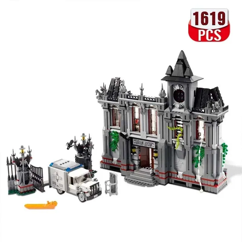 

1619 PCS Arkham Asylum Compatible With Breakout Building Blocks Bricks Birthday Christmas Girls Toys