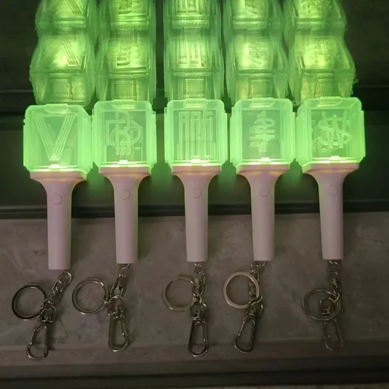 Kpop Mini Fanlight Light Stick Keyring Concert Light Stick Glow Lamp Gift Night Light Keychain