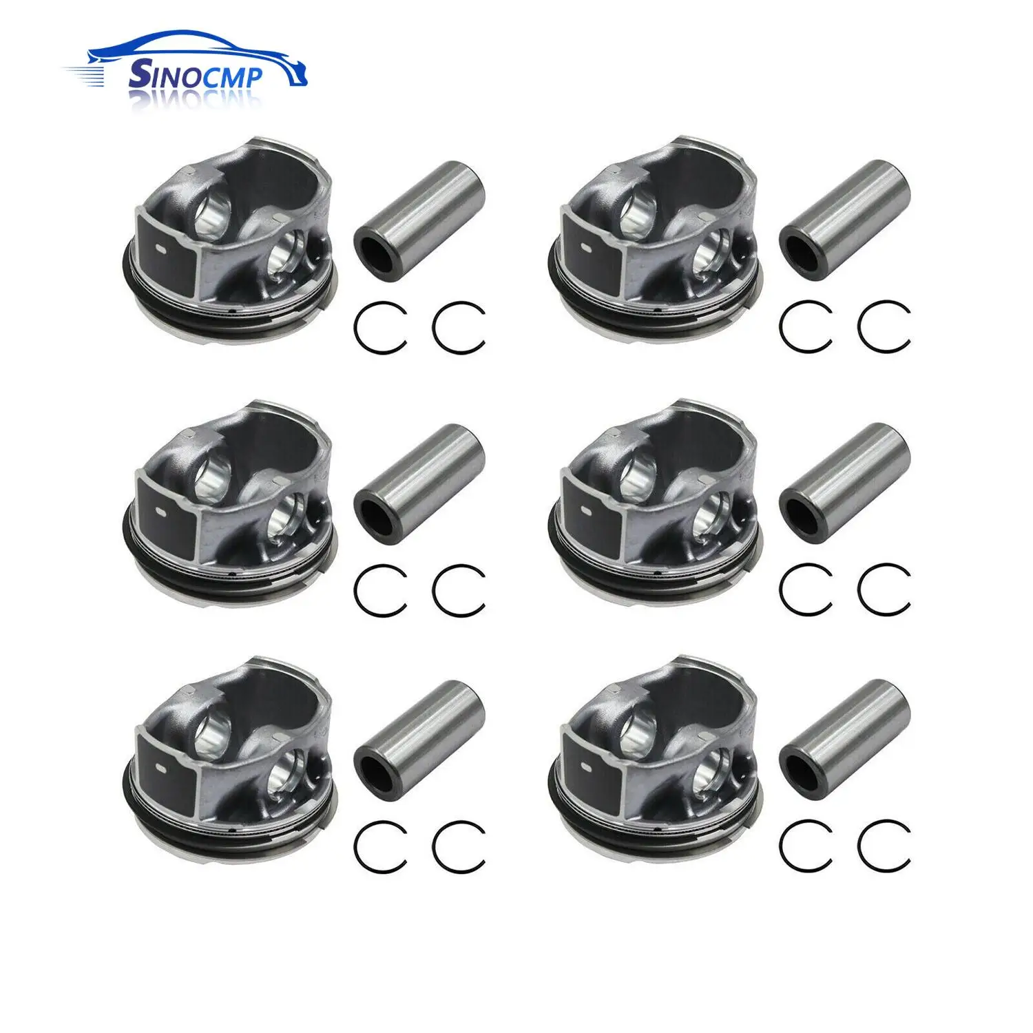 6 Set Kit Ring Piston Mesin LR062617 Untuk Jaguar F-Pace F-Type XE Land Rover Discovery Range Rover 3.0L V6 Tahun 2013-2020 Suku Cadang Mobil