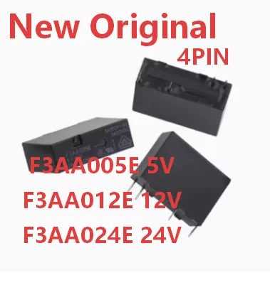5/PCS F3AA005E 5V F3AA012E 12V F3AA024E 24V F3AA 005E 012E 024E 4Pin Relay In Stock