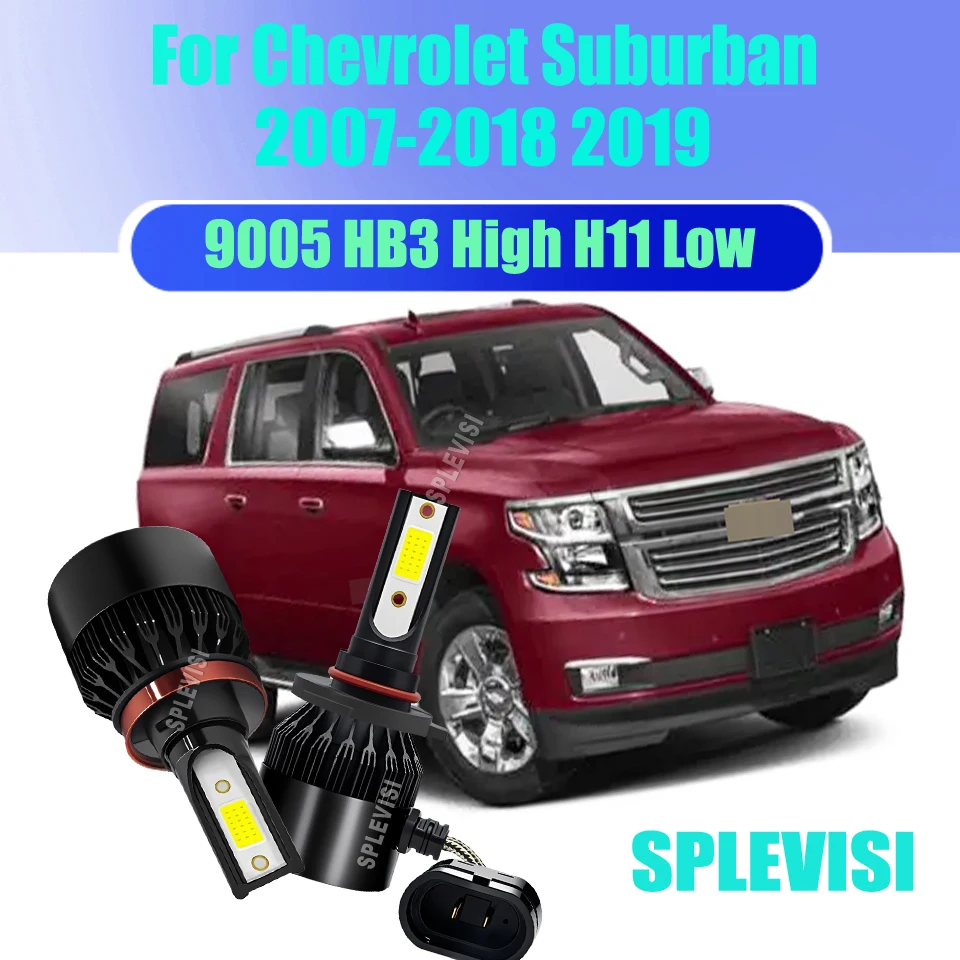 

LED Headlight Bulbs - Smart Choice for Nighttime Clarity 60W/Bulb For Chevrolet Suburban 2007 2008 2009 2010 2011 2012 2013-2019