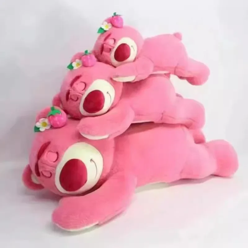 

Cartoon Anime Pink Strawberry Bear Plush Toy Disney Stuffed Bear Large Pillow Doll Hug Bear Bed Cusion Girl Lovely Gift Toys