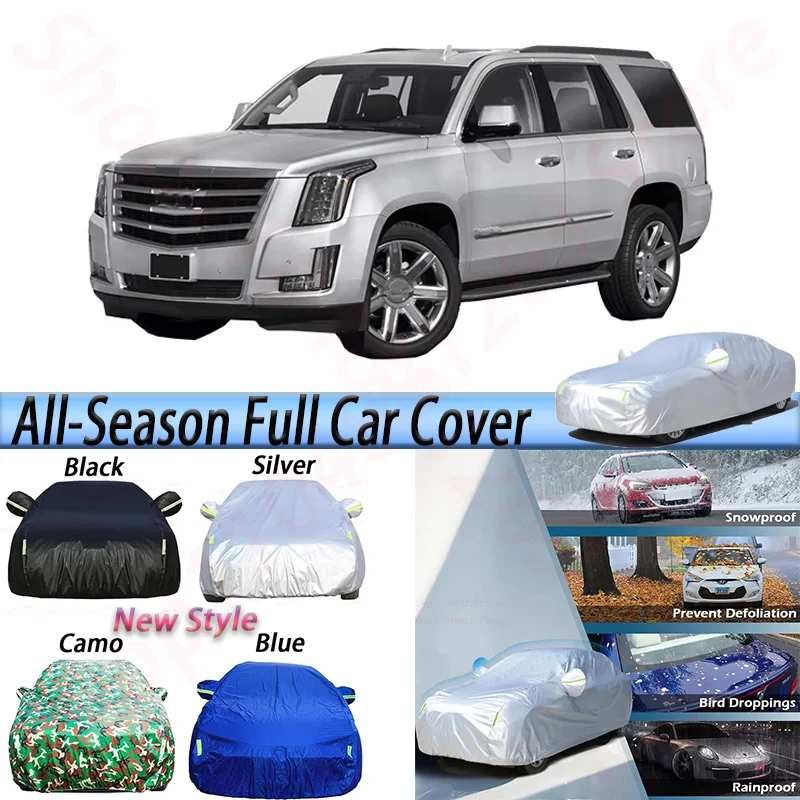 

Full Car Cover SUV Outdoor Indoor Anti-UV Sun Shade Rain Snow Resistant Cover Dustproof For Cadillac Escalade
