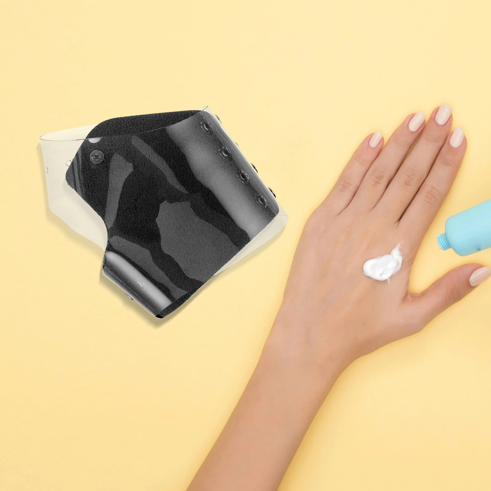 

Handheld Mixing Plate Durable Pu Blending Tray For Foundation Eyeshadow Lipstick Small Makeup Mixing Tray Concealer