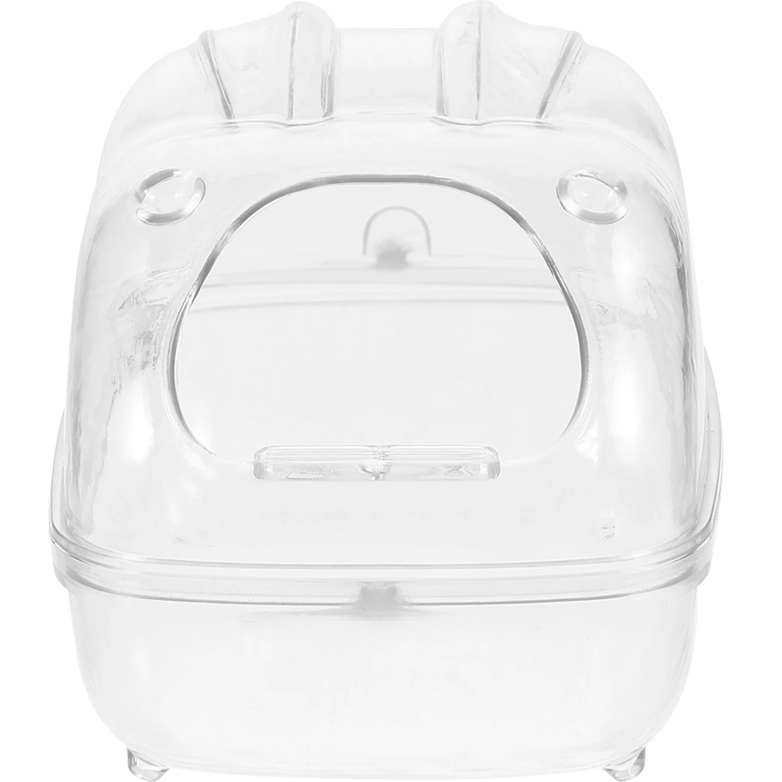 

Hamster Bathroom Small Litter Tray Dual Purpose Guinea Pig Bath Transparent Acrylic Material Smooth Edges Multipurpose