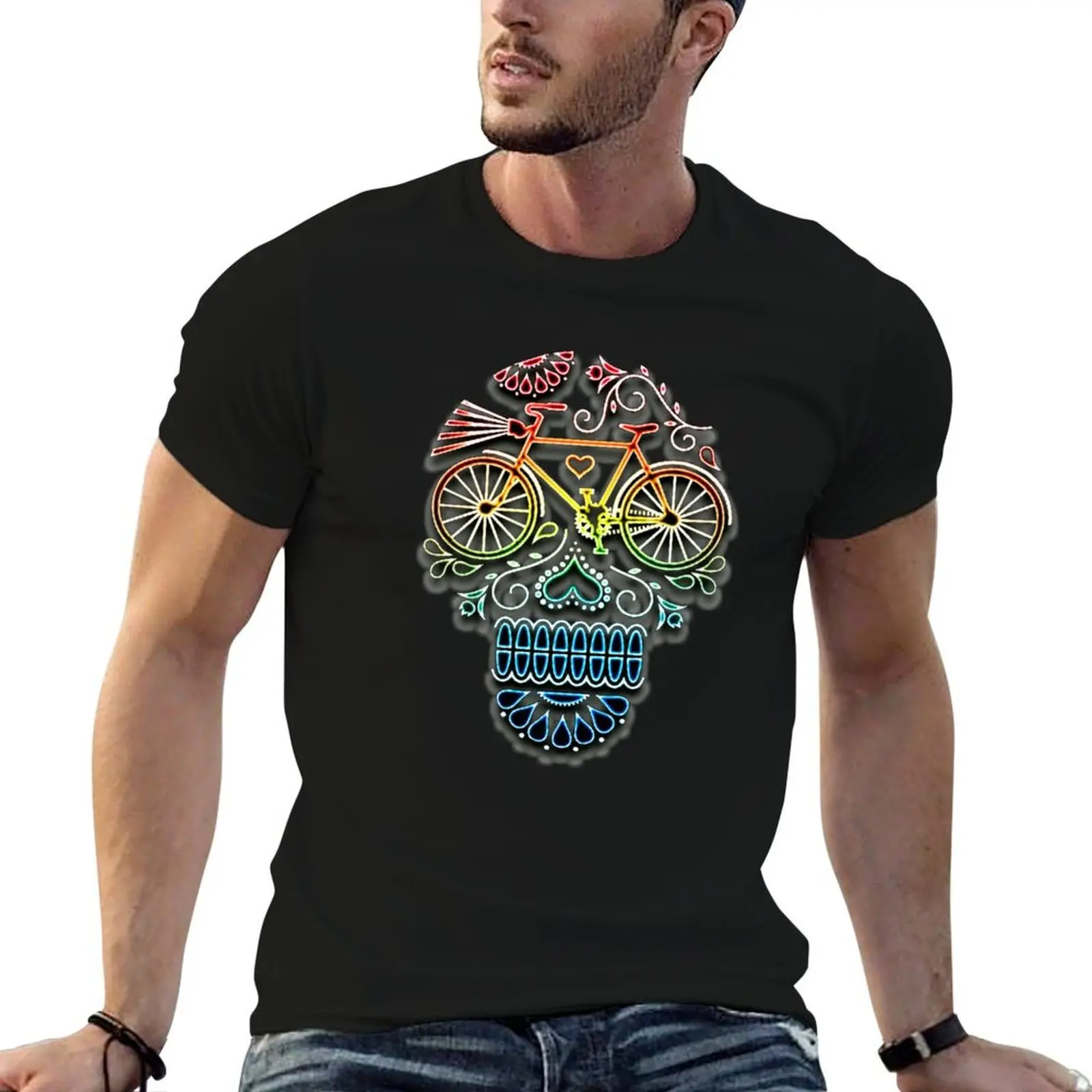 

Bike Skull, Shirt bicycle T-Shirt mens graphic t shirts t shirt custom print T-Shirt