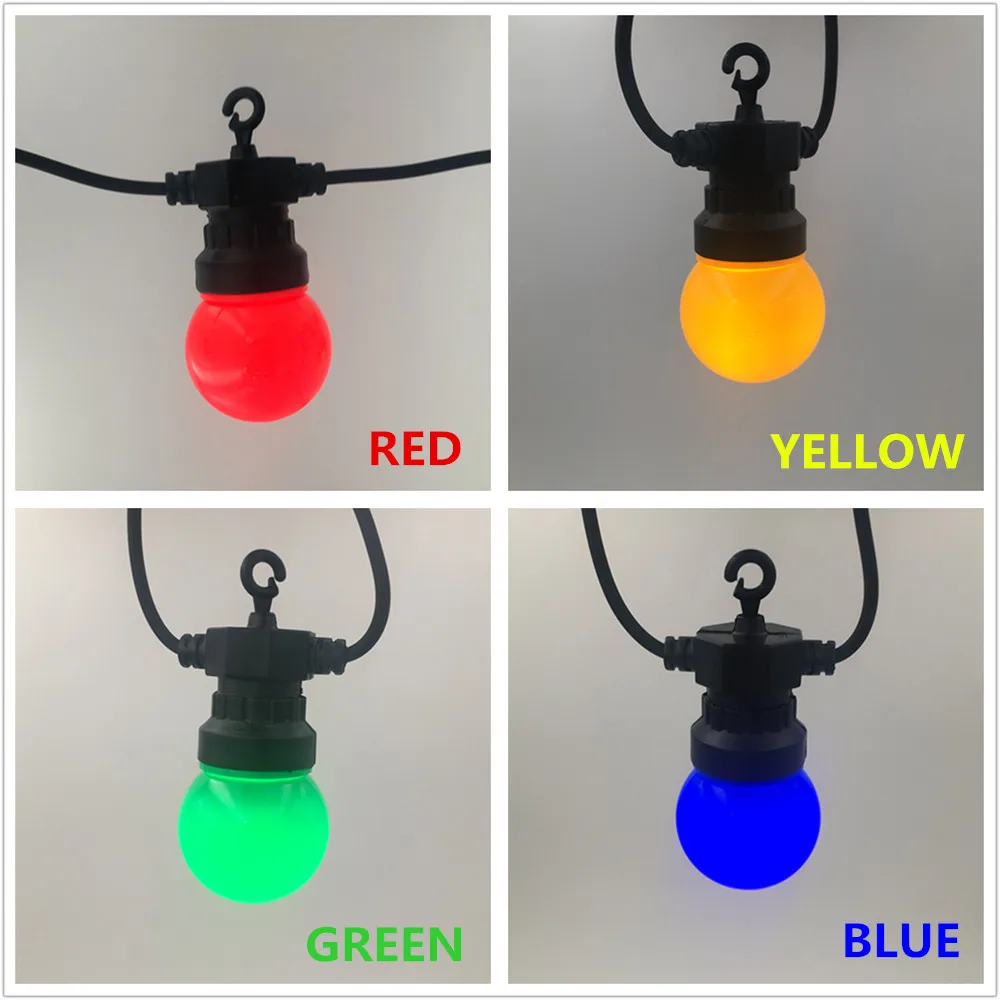 IP65 LED غلوب G50 متعدد الألوان لمبة سلسلة قابلة للتوصيل في الهواء الطلق سلسلة أضواء ملونة لحفل زفاف عيد الميلاد جارلاند #3