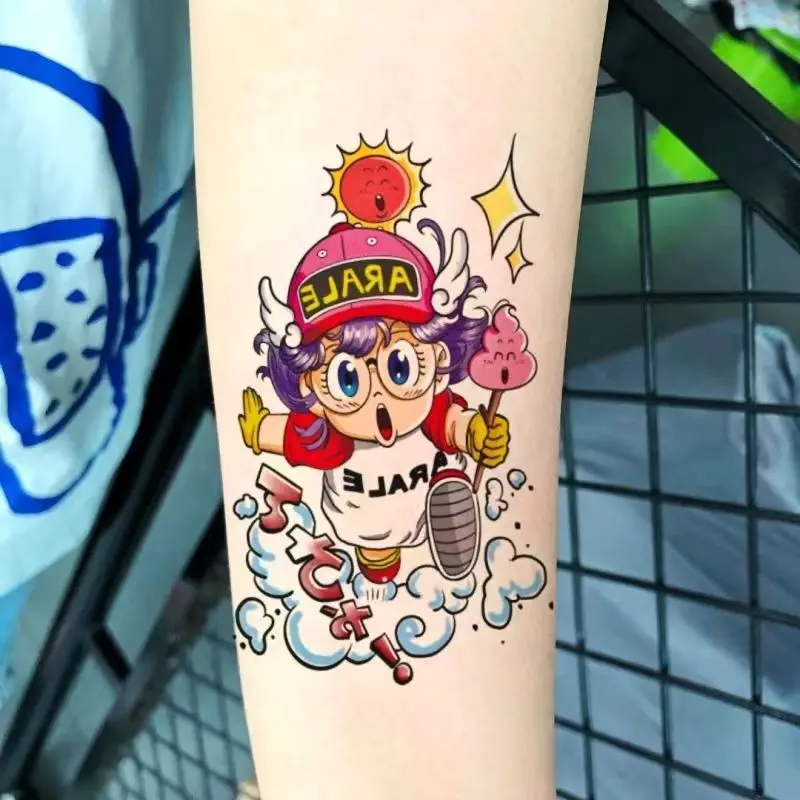 

Аниме Arale временная татуировка мультфильм милые девушки водостойкая татуировка реалистичное прочное тело поддельные татуировки наклейка для женщин и мужчин