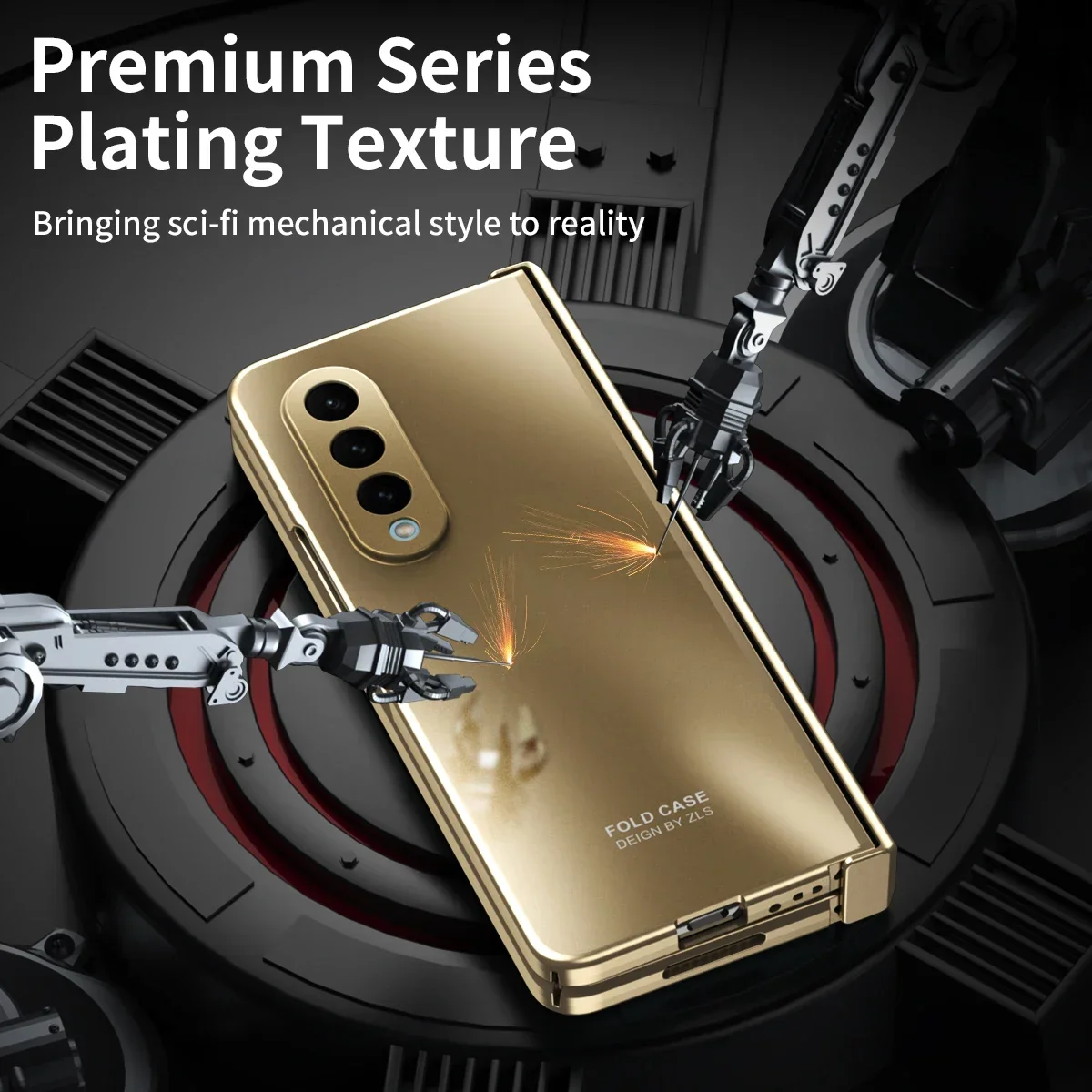 For Samsung Galaxy Z Fold 6 5 Case Hinge Plating Armor Fold 7 6 5 4 3 360 Full-Body Tempered Glass Protector Film Folding Cover