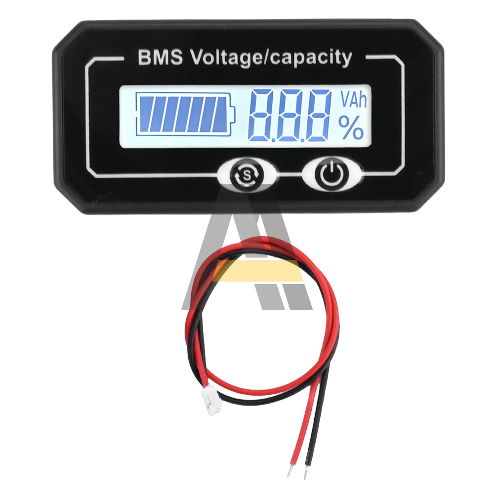 4S-24S Lithium Lead-acid Electric Power Consumption Indicator DC 8-99.9V LCD Digital Display Voltage And Power Detector 12-84V