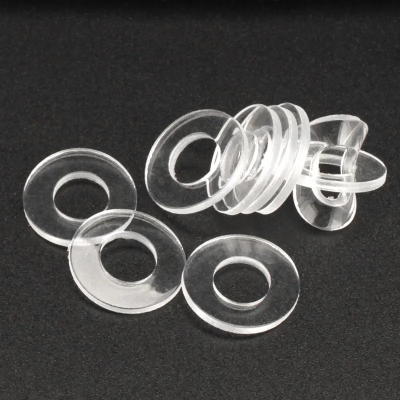 M1.2 M1.4 M1.7 M1.8  M2 M2.5 M3 M4 M5 M6~ M12 Soft/ Hard Plastic Pvc Transparent Insulating Plain Gasket Ring Spacer Flat Washer