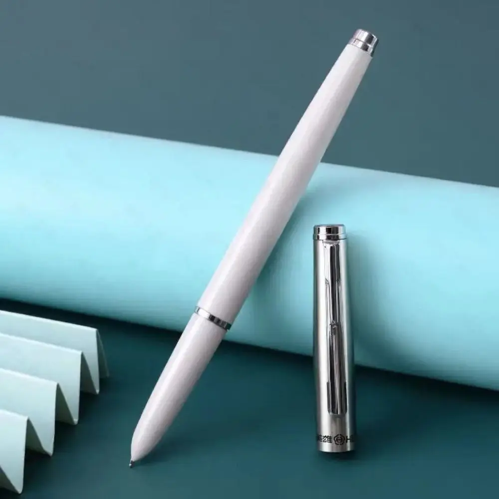 Metal Pen Elegant Hero 007 Fountain Pen Plastic Classic Design Stationery Pen Smooth Writing Positive Attitude Ink Pen School