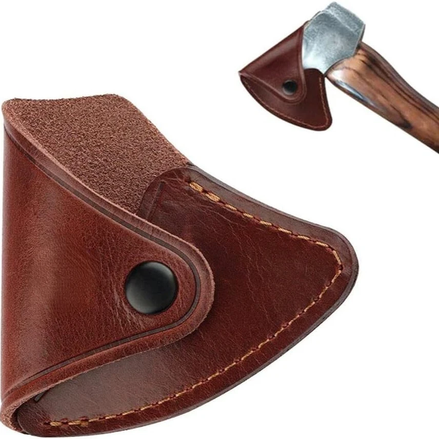 

Axe Head Cover Hatchet Sheath Holster Leather Axe Case, Camping Blade Cover, Protector AXE Camping Accessories