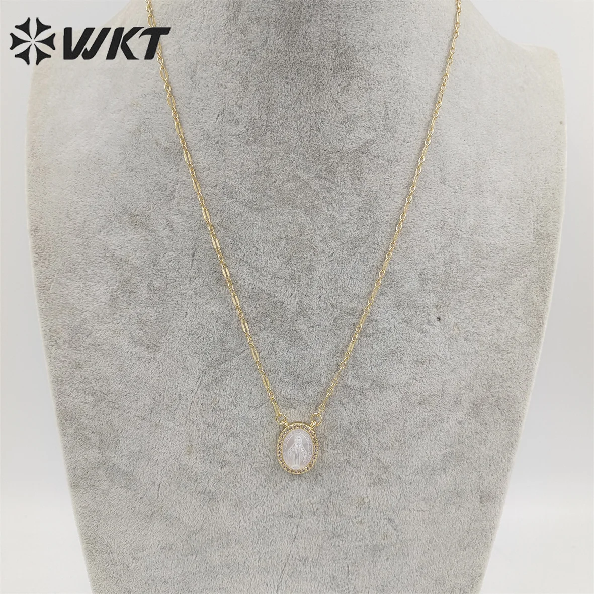 WT-JN218 WKT 2022 قلادة جذابة بالجملة قلادة من اللؤلؤ الطبيعي شل جديد بيع جميل شكل دائري مجوهرات النساء الاتجاه #6