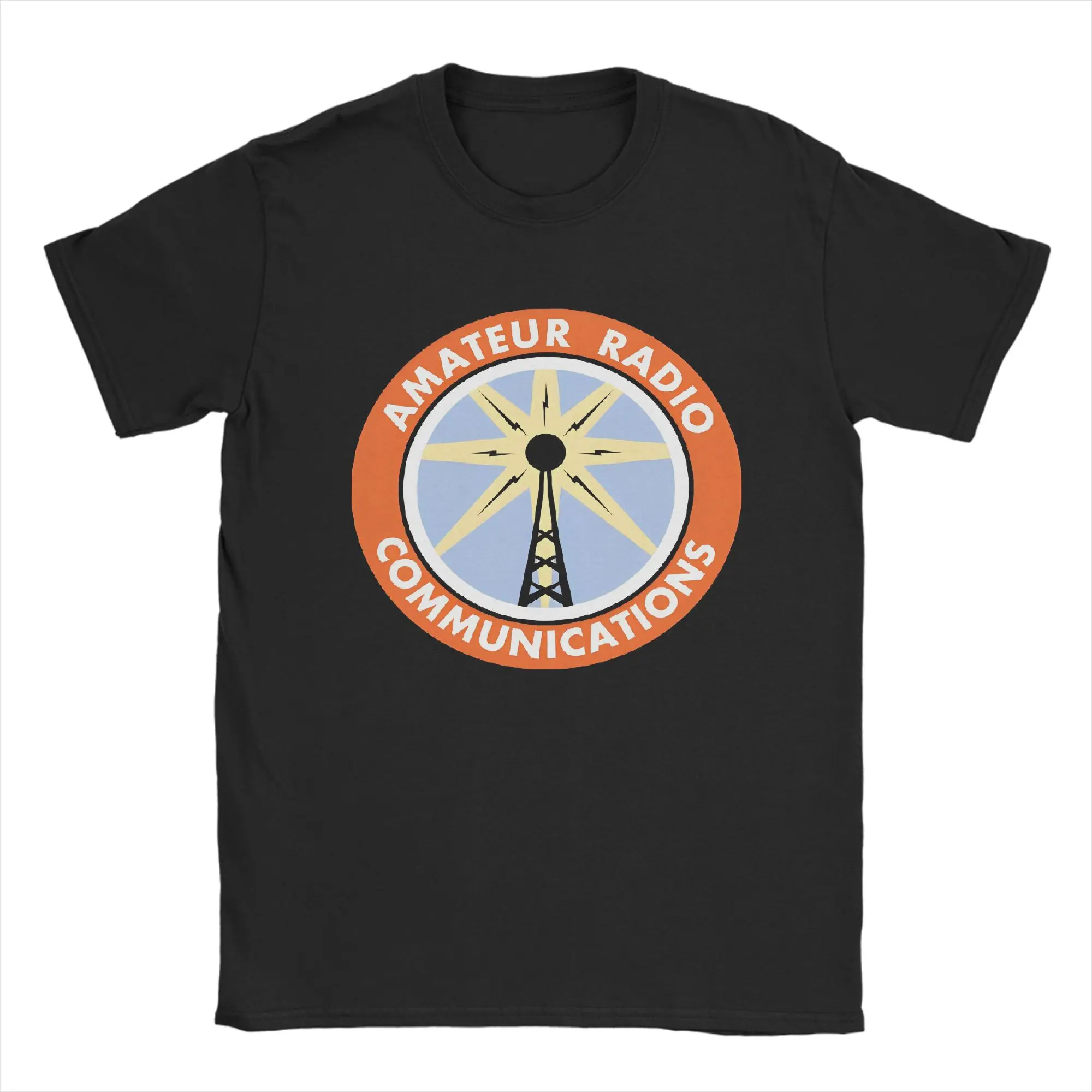 Amateur Ham Radio Communications  T Shirts Men Women's Cotton Cool T-Shirts O Neck  Tees Short Sleeve Clothes Printed