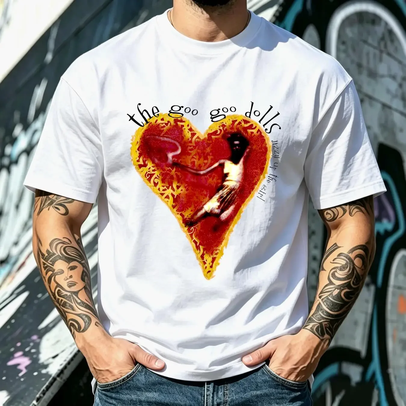 washed T Shirt New Goo Dolls Dizzy Up The Girl Family Men S 5XL P883 long or short sleeves vintage Washed Stretched Slightly