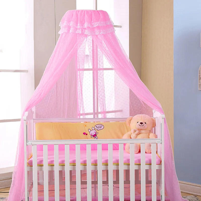 Summer Mosquito Net for Baby Kids Anti-insect Mosquito Netting Breathable Baby Crib Net Elegant Baby Canopy Bed Curtains