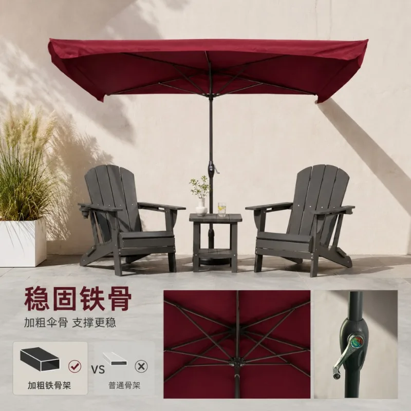 Parasol Rectangle Balcony Garden Lifting Courtyard Outdoor Green Plant Parasol Shed