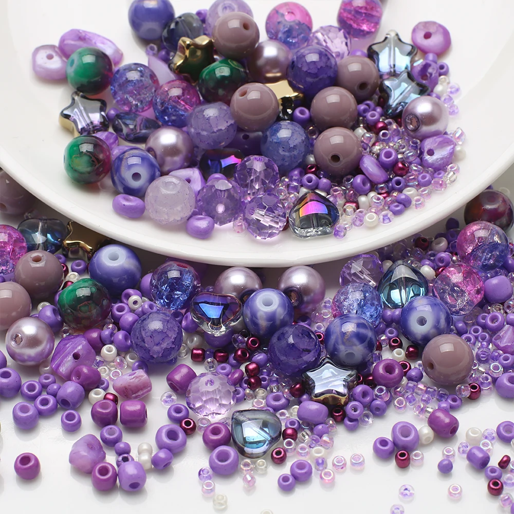 40g Mixed Shape Mutil Size Crystal Glass Loose Irregular Beads For DIY Making Charms Earing Necklace Jewelry Accessories