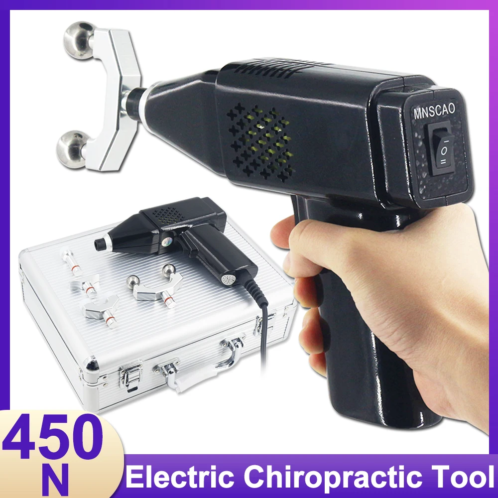 أداة ضبط العلاج بتقويم العمود الفقري الكهربائية علاج آلام العمود الفقري تحسين الجنف تدليك الجسم بتقويم العمود الفقري المنشط بندقية