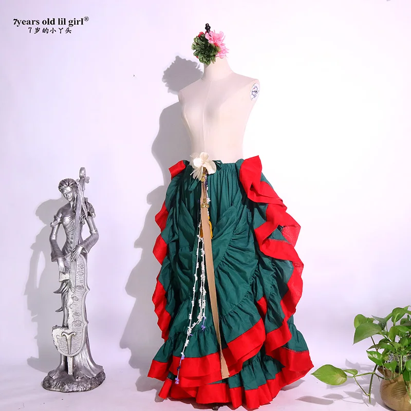 cotton Furlong Ming Go belly dance 4 layer 20 expansion skirt CWW15