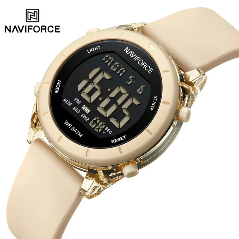 NAVIFORCE Digital Watches for Women 7108 Outdoor Sports Muilti-Function Luminous Waterproof Wristwatch for Woman Reloj Mujer