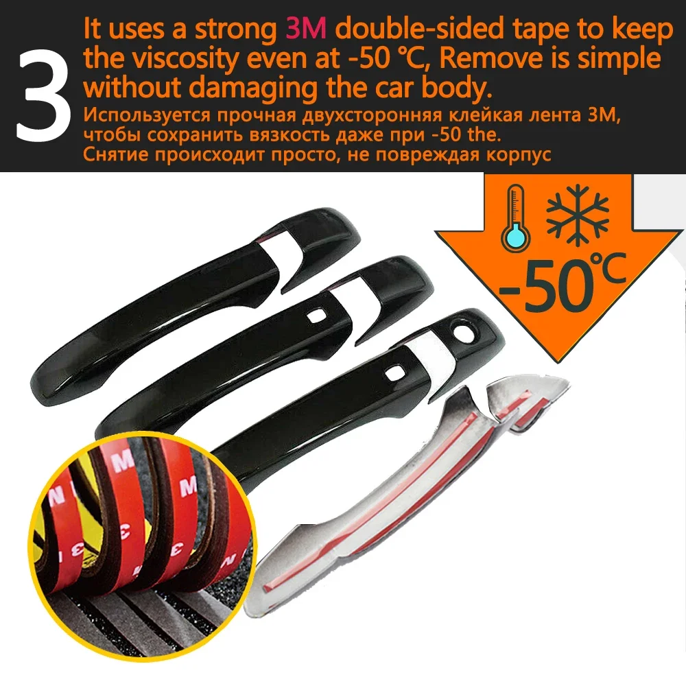 For Ford Mondeo Fusion MK4 3th CD391 2014~2022 Luxuriou Gloss Black Outer Door Handle Cover Styling Sticker Trim Car Accessories - view 5