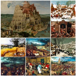 Farmer Painter Pieter Bruegel Works Poster Countryside Landscape Prints Canvas Painting Wall Art Picture Home Room Vintage Decor