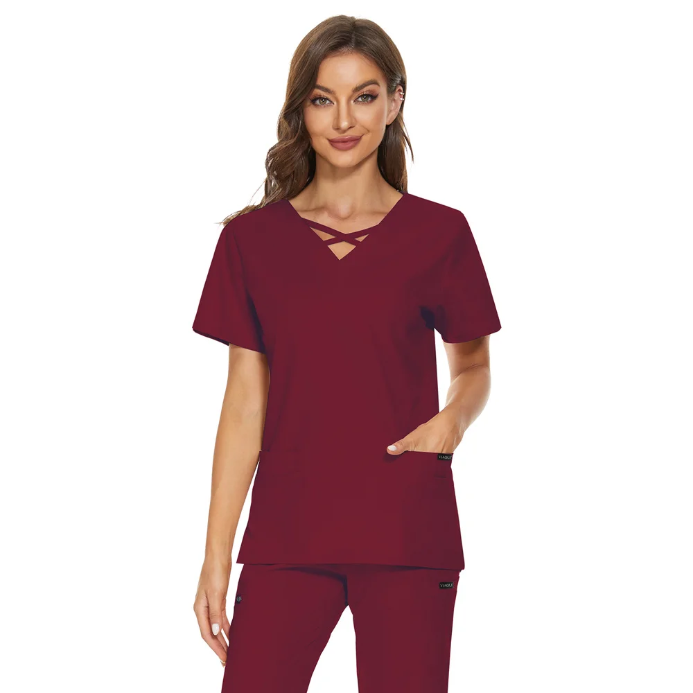 Unisex Joggers camicetta dentista tuta odontoiatria abbigliamento da lavoro uniforme medica scrub camicia Pet Shop infermiera medico top camicetta infermieristica