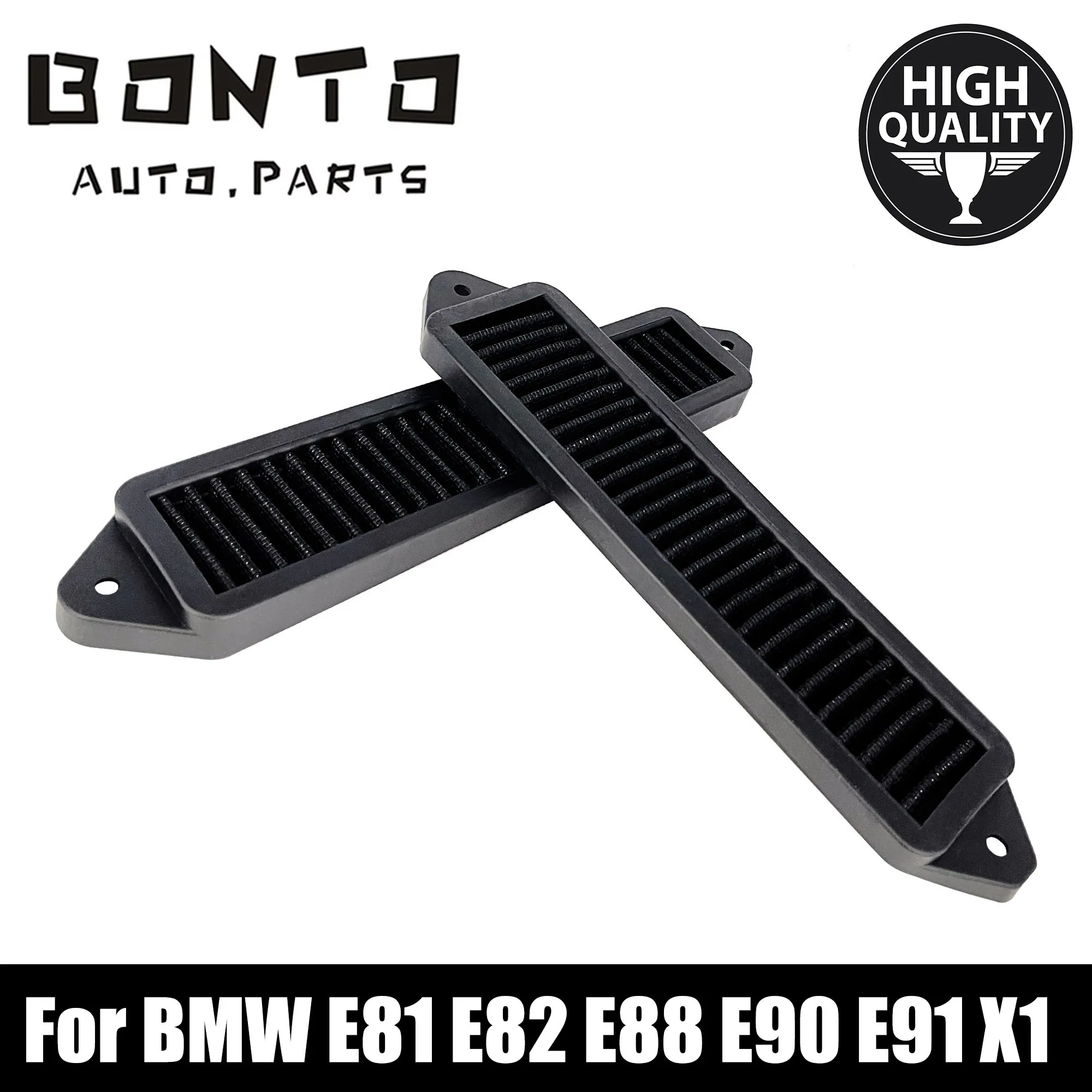 BONTO 2PCS Cabin Air Cowl Filters Compatible with BMW E chassis E82 E88 E90 E91 E92 E93 X1 335i 135i 328i Black