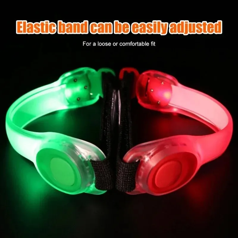 LED Luminous Armband Safety Warning Light Adjustable Wearable Running Arm Belt Glow The Dark for Walking Cycling Skates Light