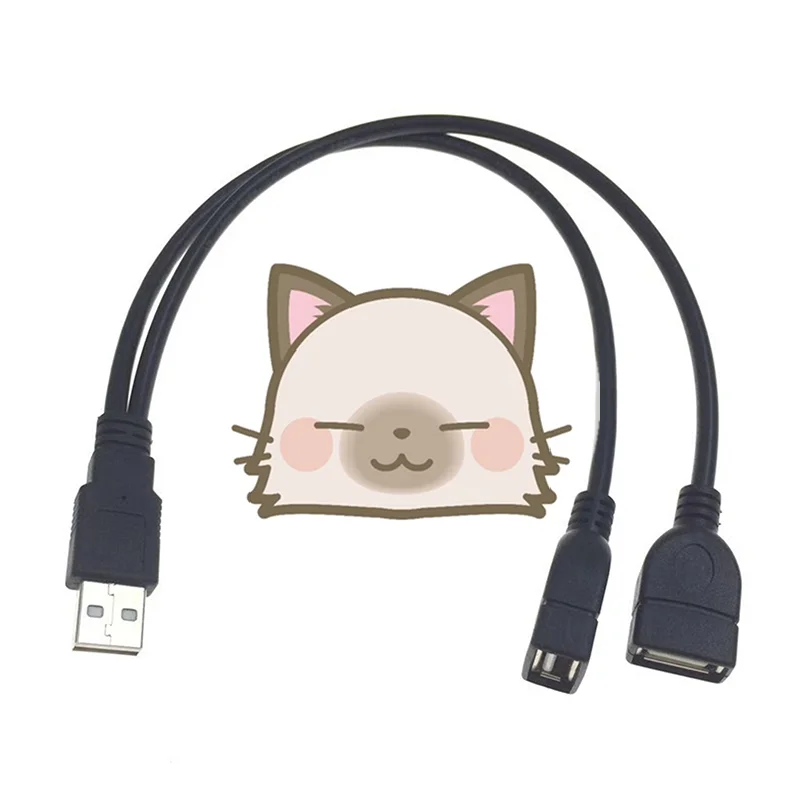 

Новый высококачественный кабель USB 2.0 с двойным разветвителем, адаптер-кабель 1 на 2 (женский разъем на мужской USB-разъем), удлинитель питания