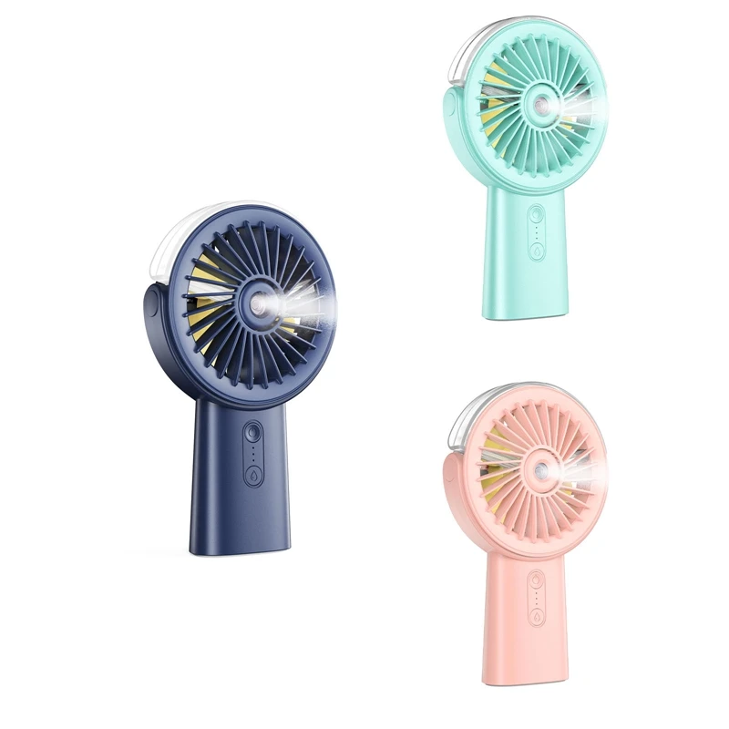 Portátil Handheld Misting Fan, 4000mAh, Mão Ventilador Névoa, 90 ° Ajustável, Pequeno Senhor, Apto para Viagem, Casa, Exterior, Praia