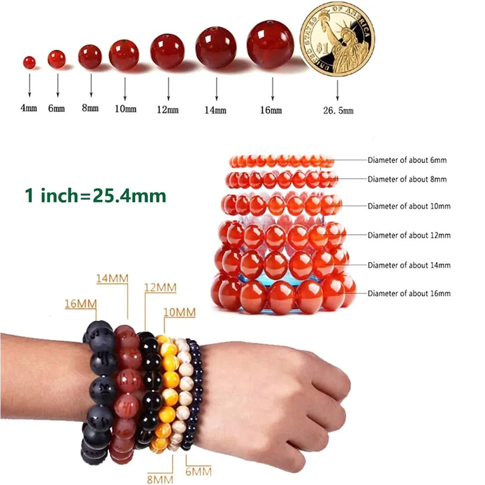 Natural Stone Beads For Jewelry Making Tiger Eye Amethyst Reiki Quartz Healing Crystal Loose Spacer Charms DIY Bracelet Necklace