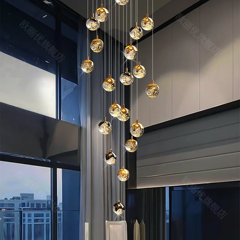 Nordic home decoration, stair chandelier, living room bedroom and dining room Pendant lights, ceiling light, indoor lighting